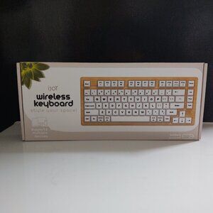 iJOY WIRELESS WOOD PRINT FINISH KEYBOARD NEW